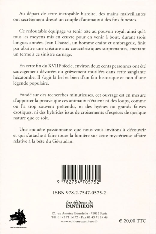 Livre Marc Saint-Val - La "Malebête" du Gévaudan